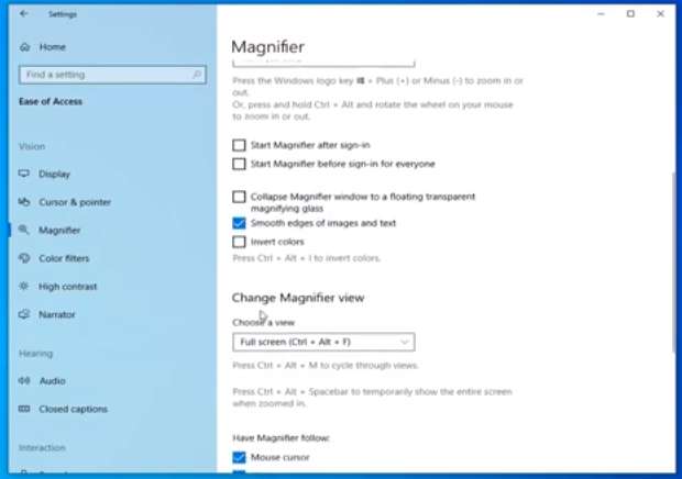 How to Choose Where to Keep Text Cursor While Using Magnifier