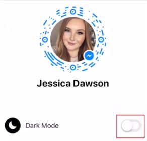 Use Facebook Messenger dark mode