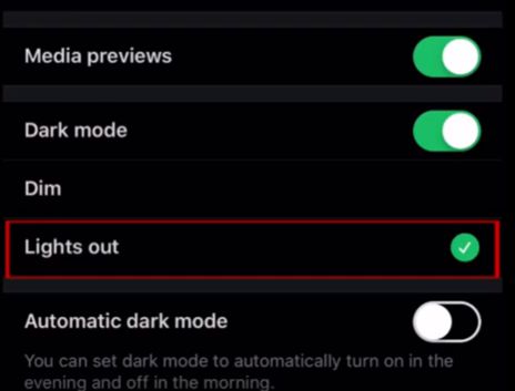 how to automatic dark mode twitter