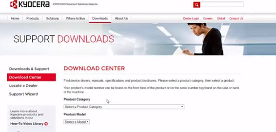 how to install kyocera print driver